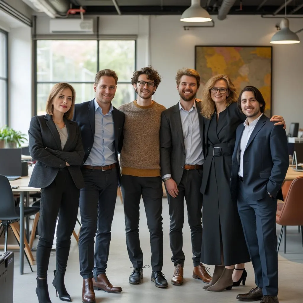 Equipo de consultores en oficina moderna